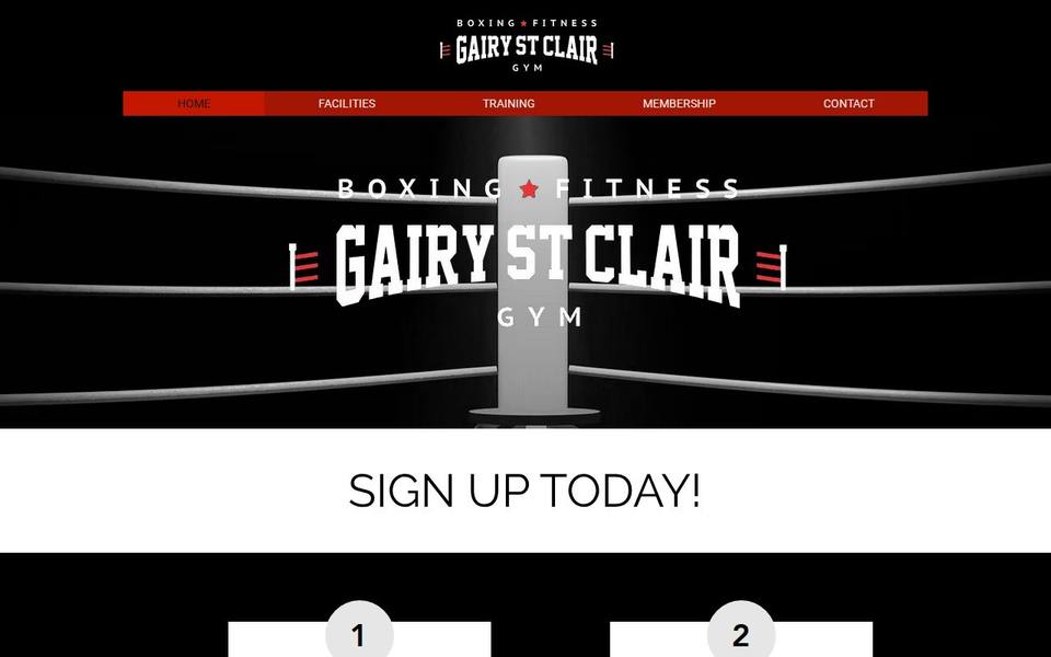 Gairy StClair Boxing Fitness Gym website