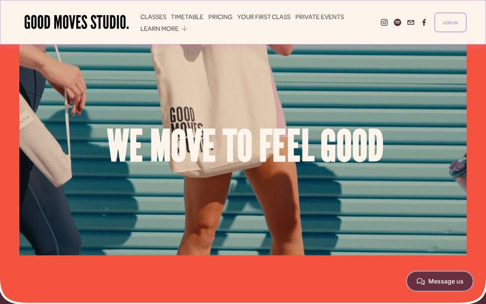 Good Moves Studio website