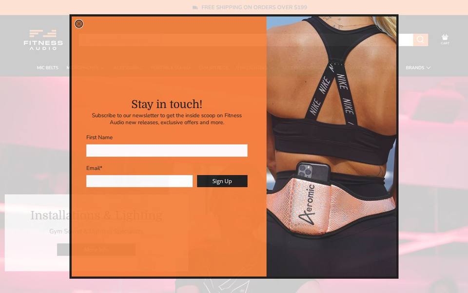 Fitness Audio website