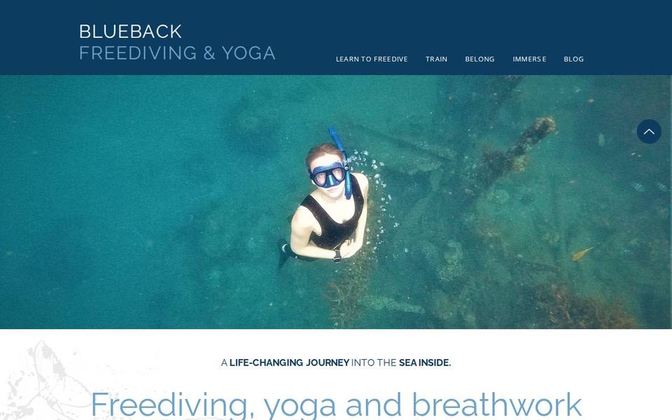 Blueback Freediving and Yoga website