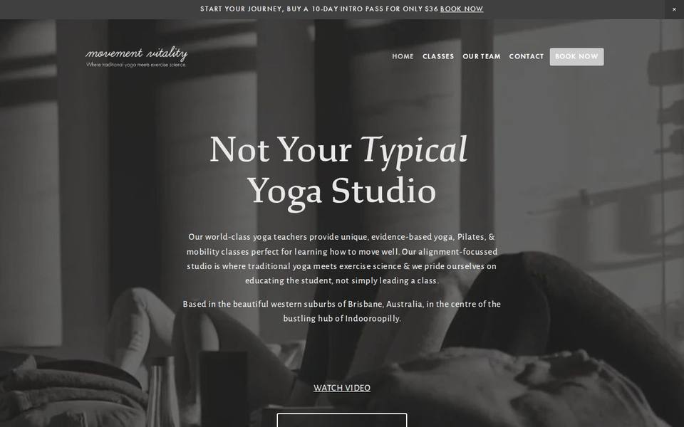 Movement Vitality website