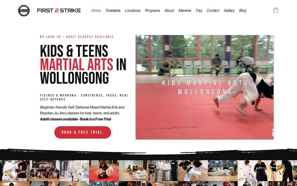 First 2 Strike Freestyle Martial Arts website