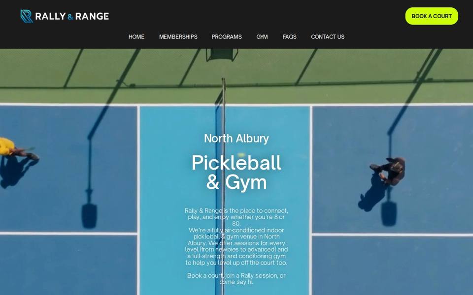 Rally & Range website