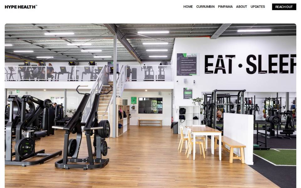 Hype Health Club Pimpama website