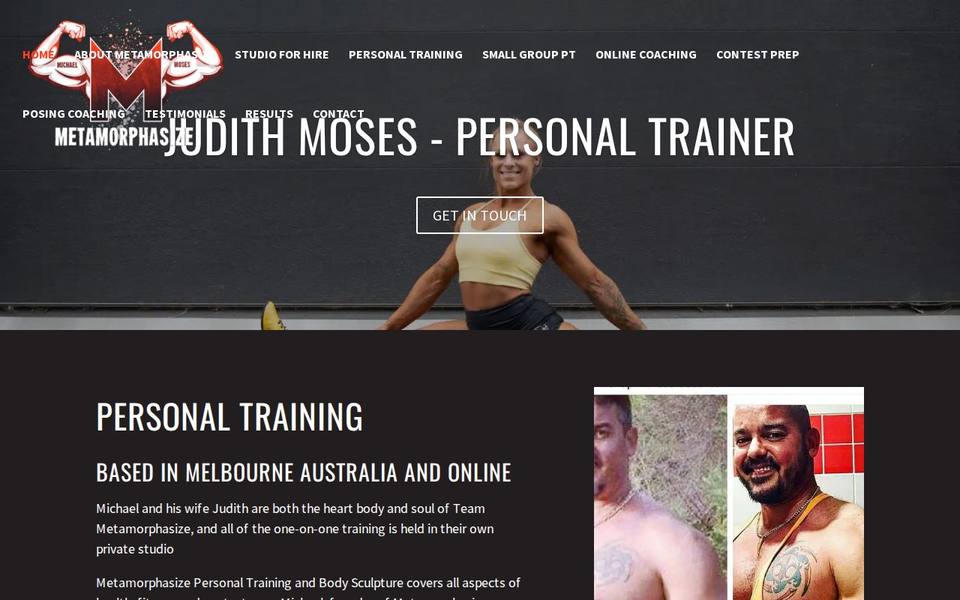 Metamorphasize - Personal Training Studio website