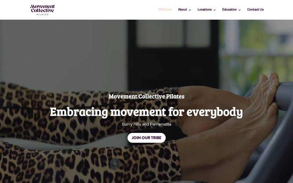 Movement Collective Pilates website