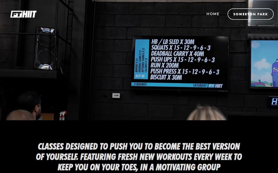 FT HIIT Somerton Park website