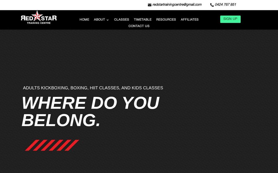 Redstar Training Centre website
