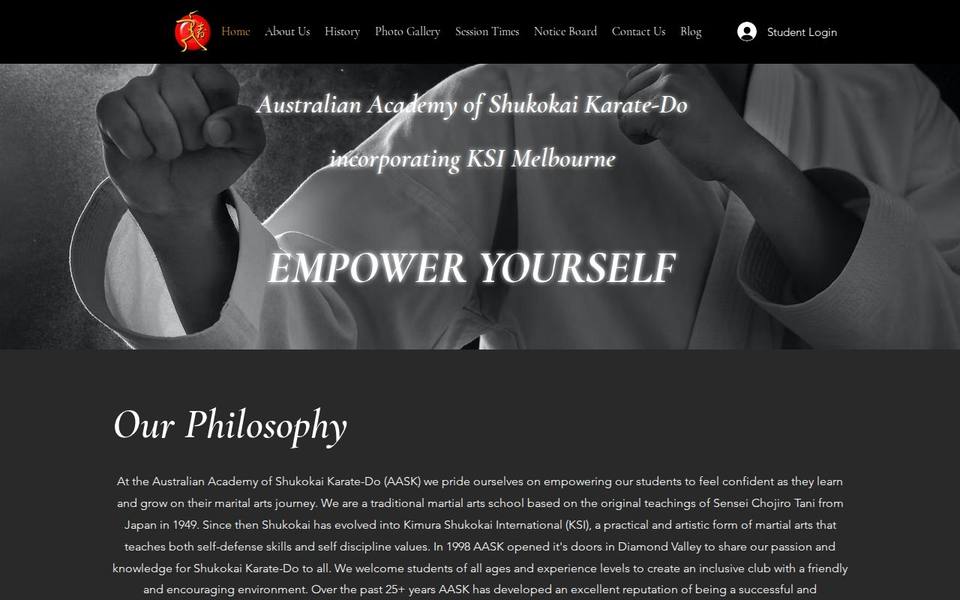 Australian Academy of Shukokai Karate-Do website