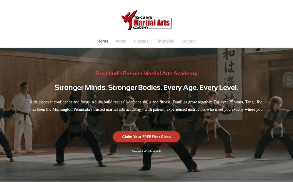 Tengu Ryu Martial Arts Academy website