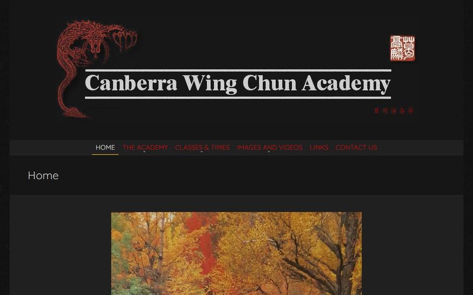 Canberra Wing Chun Academy website