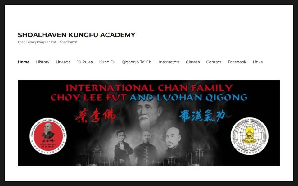 Shoalhaven Kung Fu academy website