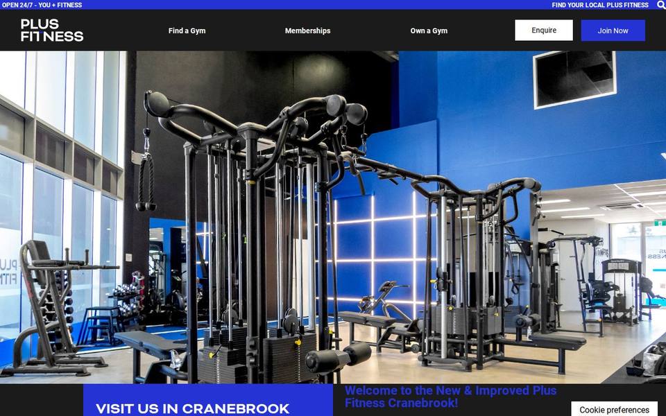Plus Fitness Cranebrook website