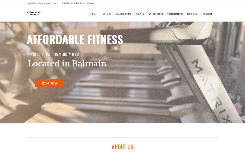 Affordable Fitness website