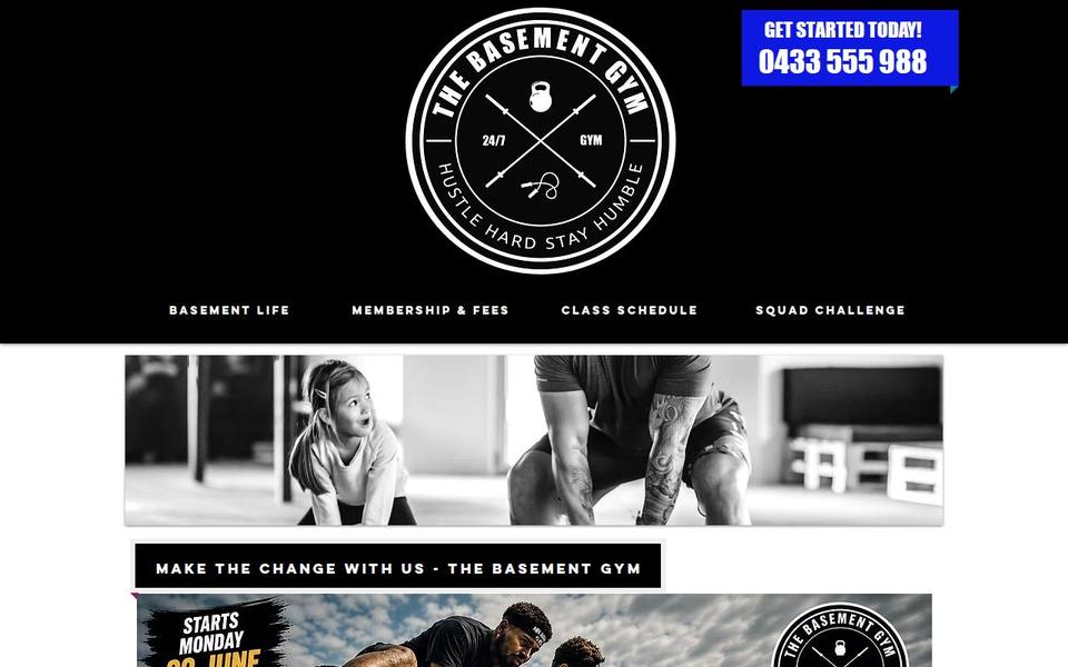 The Basement Gym HQ website