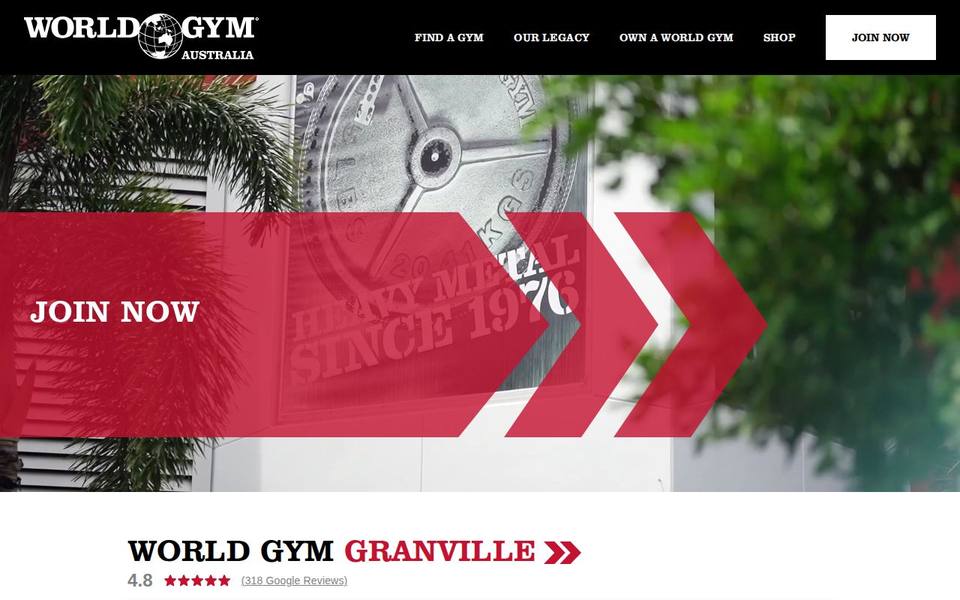 World Gym Granville website