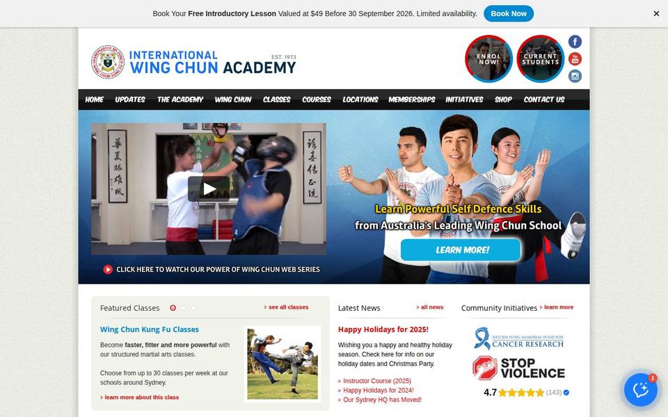 International Wing Chun Academy website