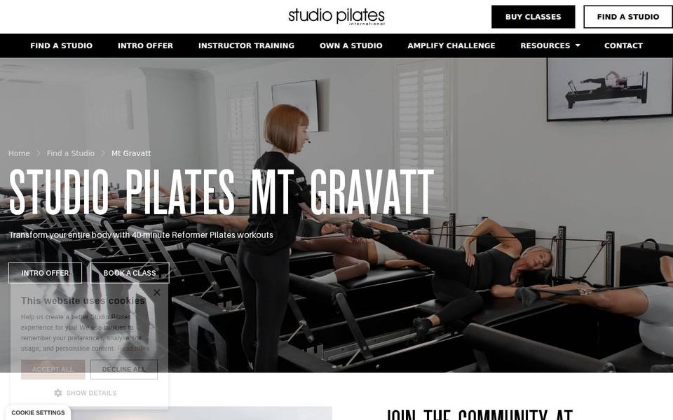 Studio Pilates International website