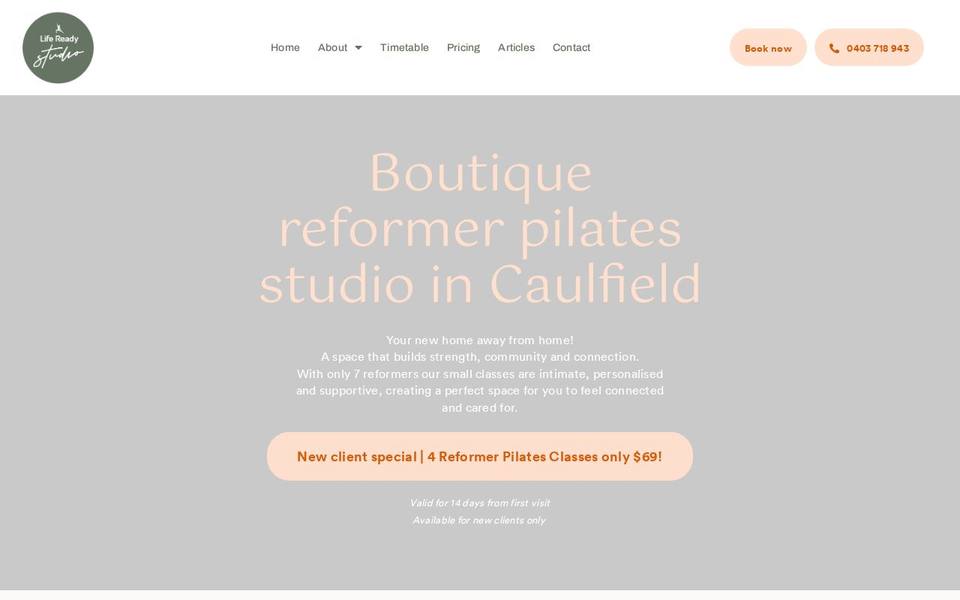 Life Ready Studio website