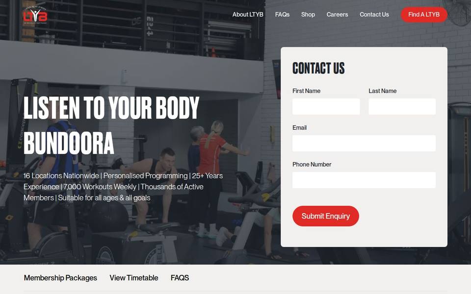 LTYB Bundoora website