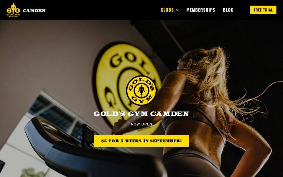 Gold's Gym Camden website