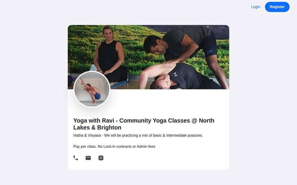 Yoga with Ravi website