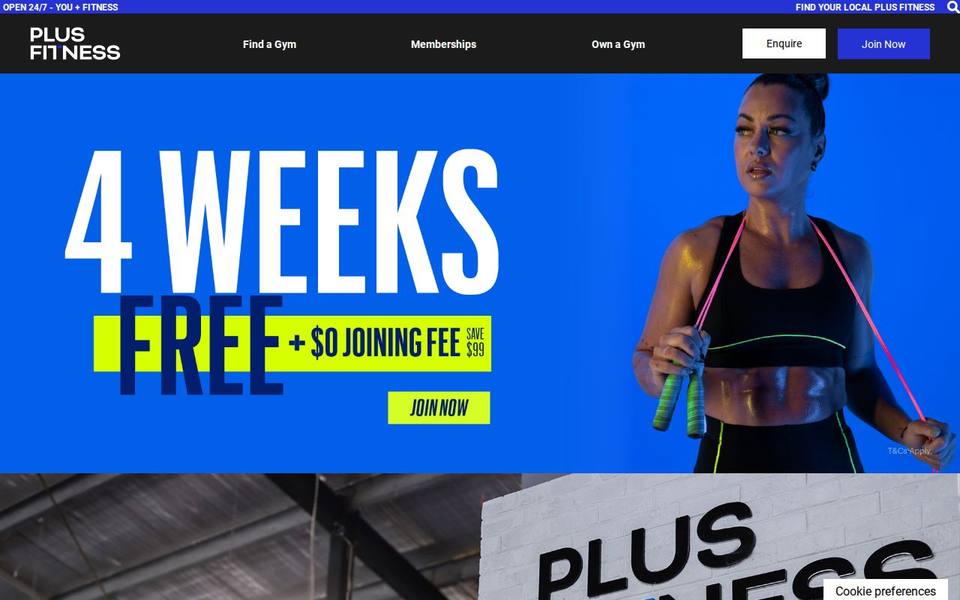 Plus Fitness Minchinbury website