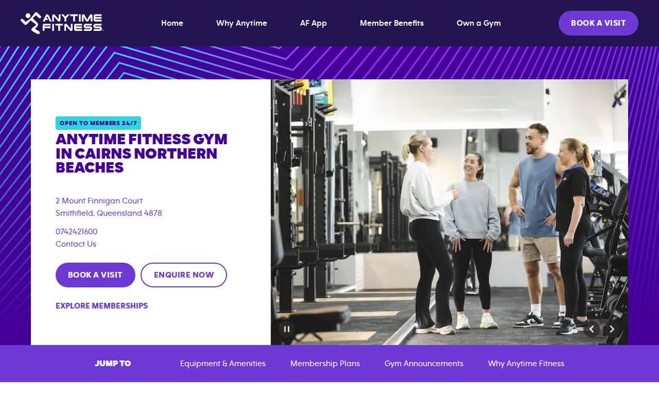 Anytime Fitness Cairns Northern Beaches website