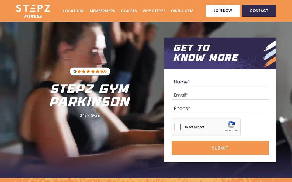 Stepz Fitness Parkinson website