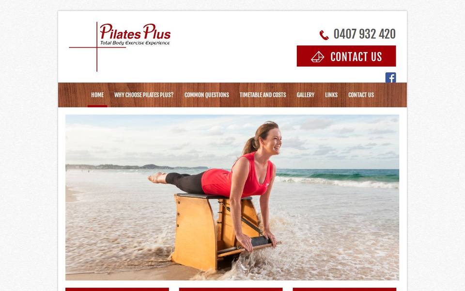 Pilates Plus Gold Coast website