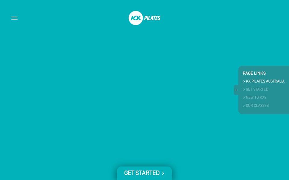 KX Pilates Tea Tree Gully website