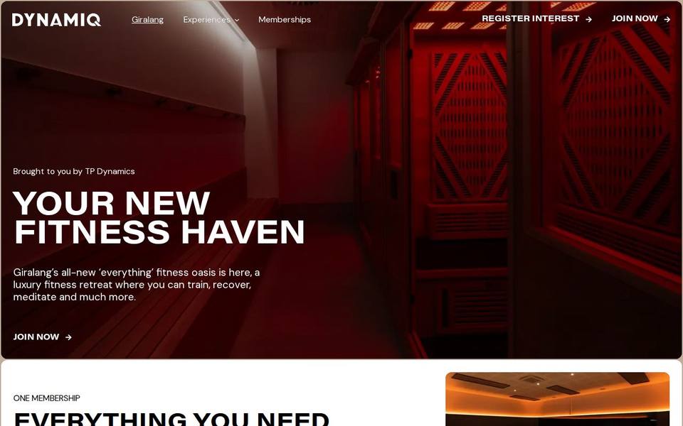 DynamiQ Fitness website