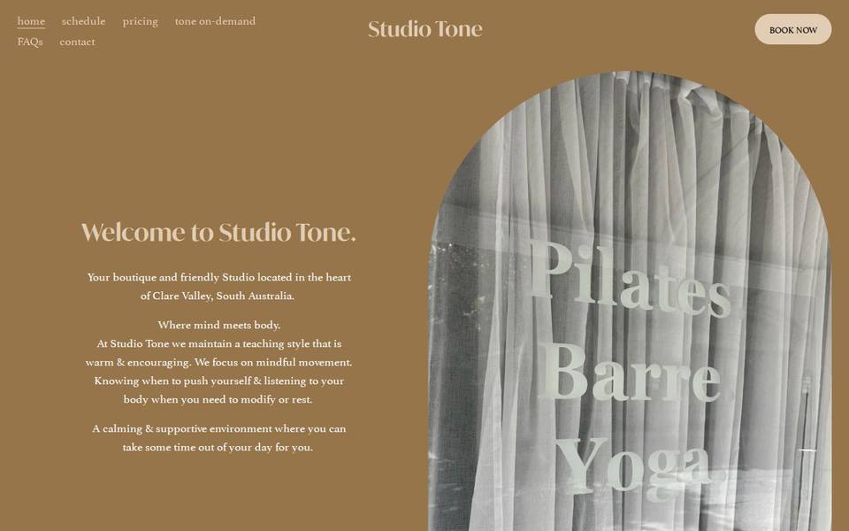 Studio Tone Pilates, Barre & Yoga website