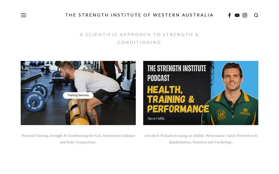 The Strength Institute website