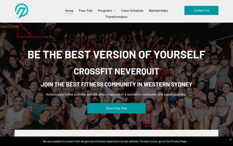 CrossFit Never Quit website