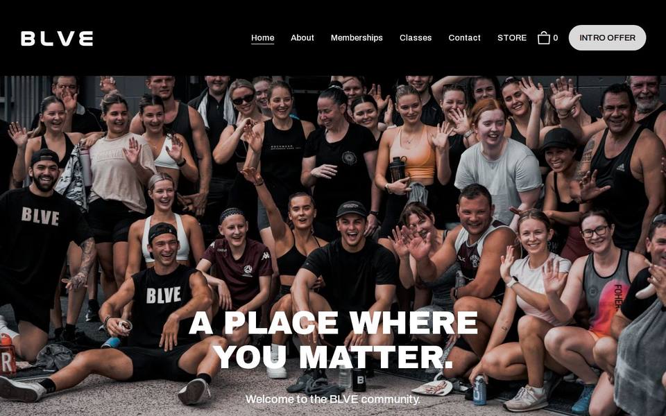 BLVE Fitness website