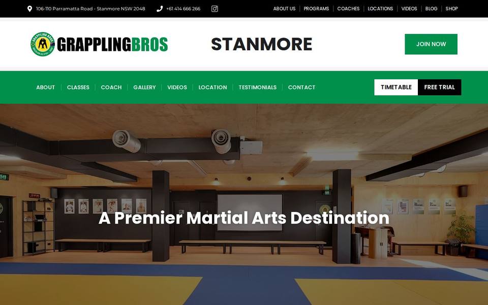 Grappling Bros Penrith Stanmore website