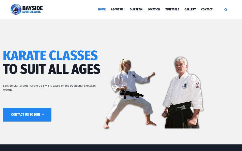 Bayside Martial Arts website