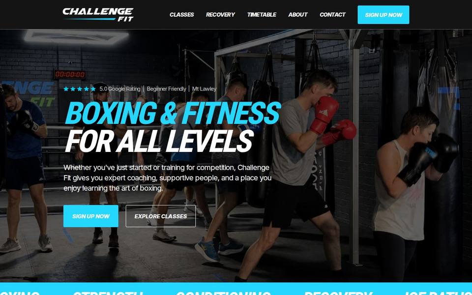 Challenge Fit Mt Lawley website