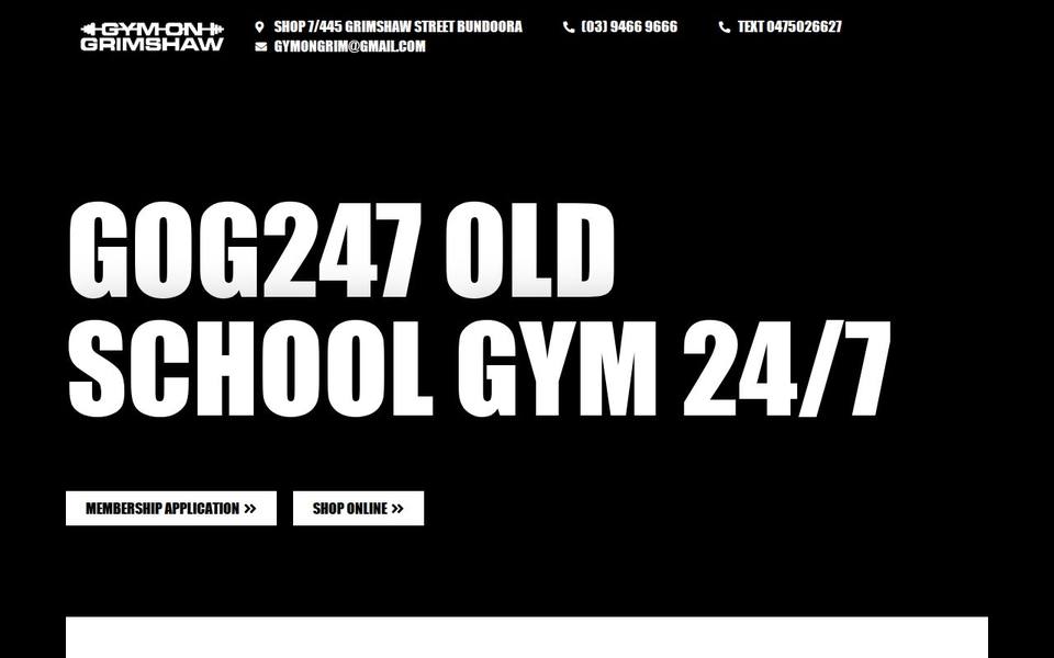 Gym on Grimshaw website