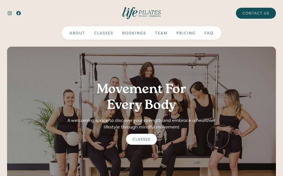 Life Pilates - Warragul Pilates Studio website