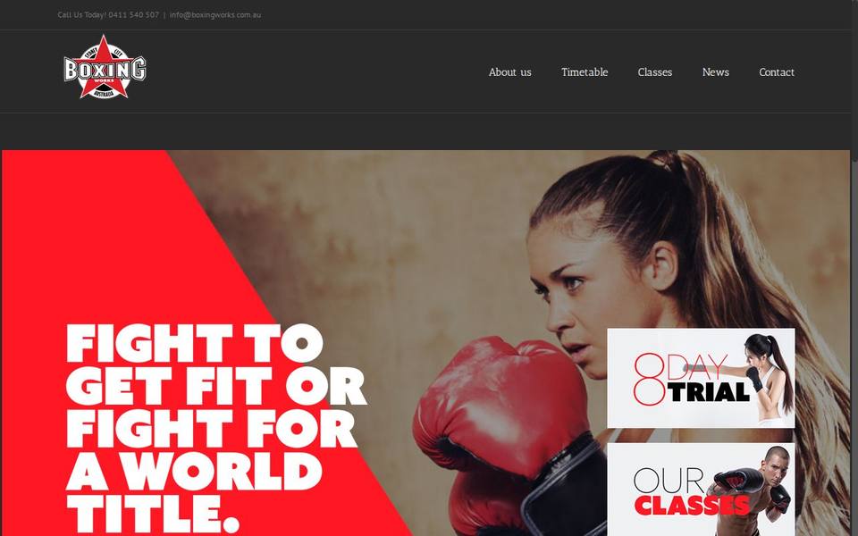 Boxing Works website