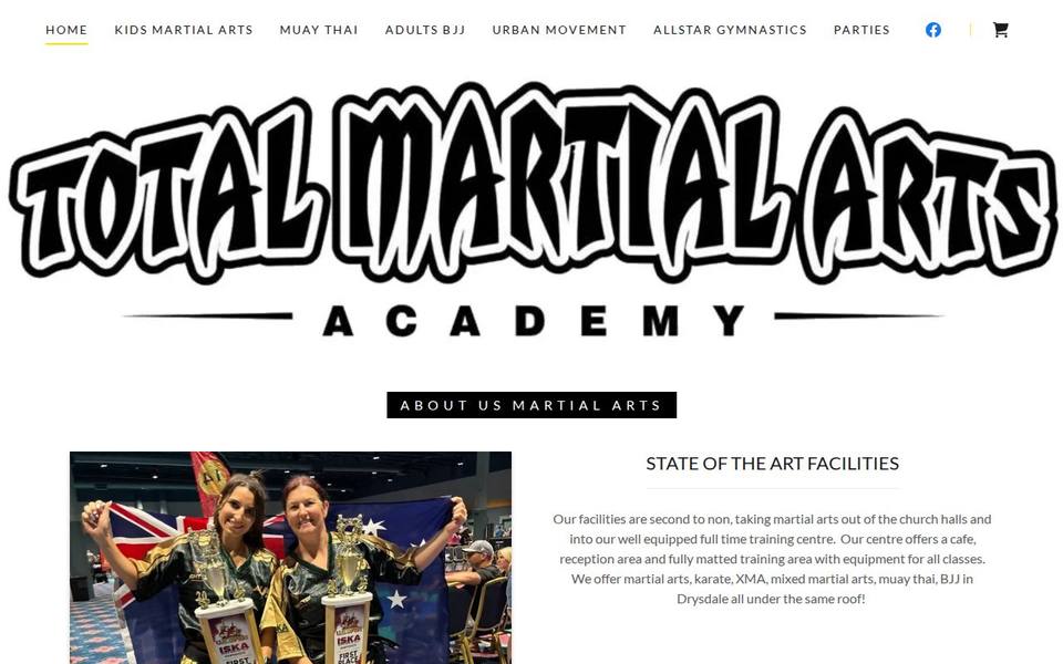 Total Martial Arts Academy website