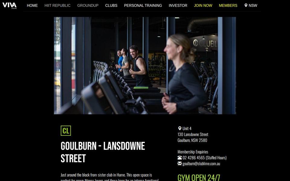 Club Lime Goulburn - Lansdowne Street website