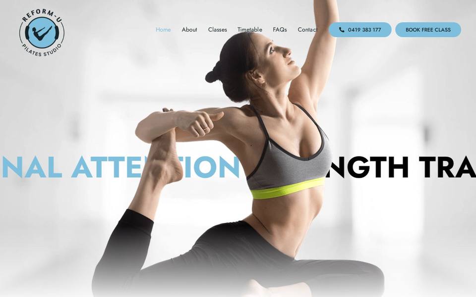 Reform U Pilates website