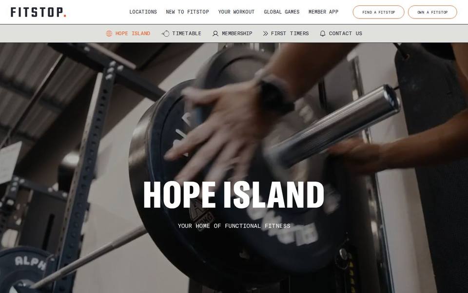 Fitstop Hope Island website