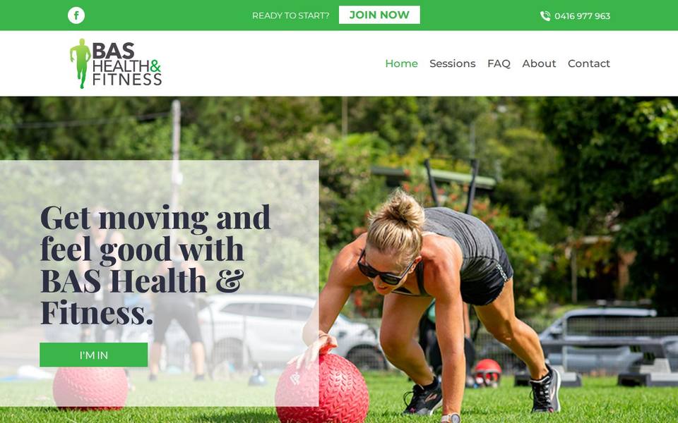 BAS Health and Fitness website