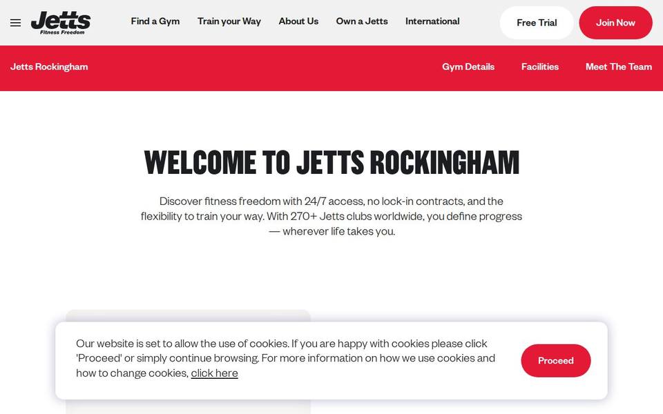 Jetts Rockingham website