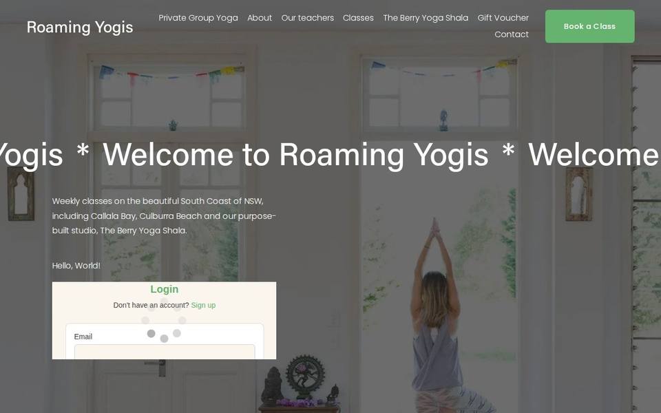 Roaming Yogis website
