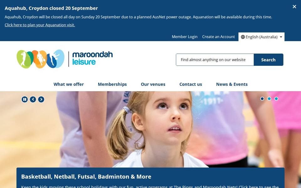 Croydon Leisure & Aquatic Centre website